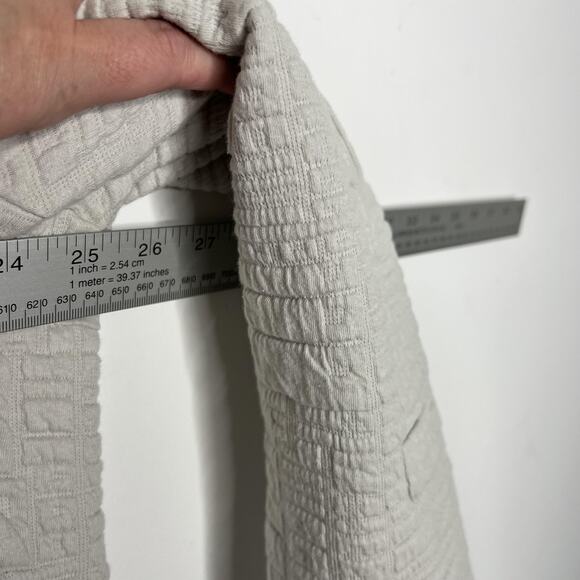 Habitat Jacket Womens XL Cream Textured Pucker  Collared Snap Buttons Pockets - Picture 11 of 13